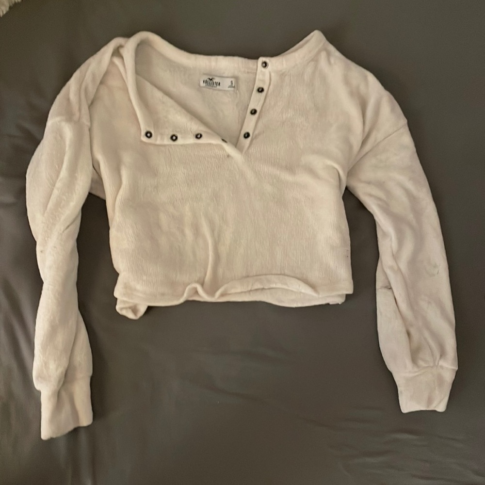 White Button Down Hollister Sweater